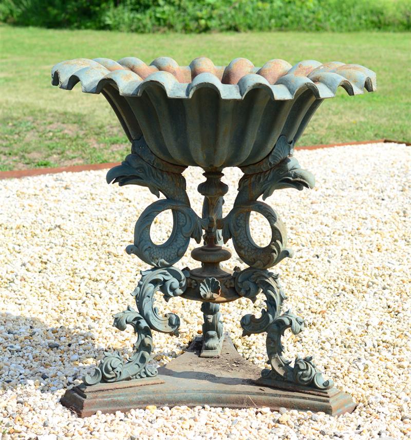 Appraisal: LARGE PAINTED CAST IRON JARDINI RE POSSIBLY BY J W