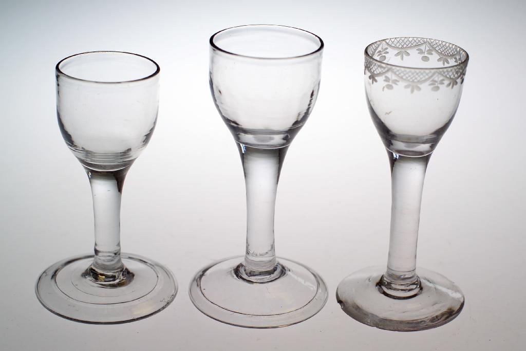 Appraisal: WINE GLASS c the ovoid bowl with moulded flutes above