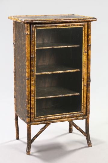 Appraisal: Anglo-Indian Bamboo and Lacquered Cabinet ca the rectangular lacquered top