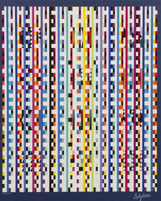 Appraisal: Yaacov Agam Israeli b Untitled silkscreen edition LXXI CLIV signed