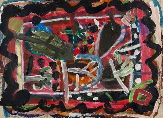 Appraisal: Gillian Ayres b Untitled watercolour and acrylic on paper signed