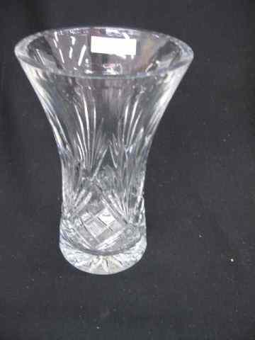 Appraisal: Cut Crystal Vase diamond fan design '' excellent