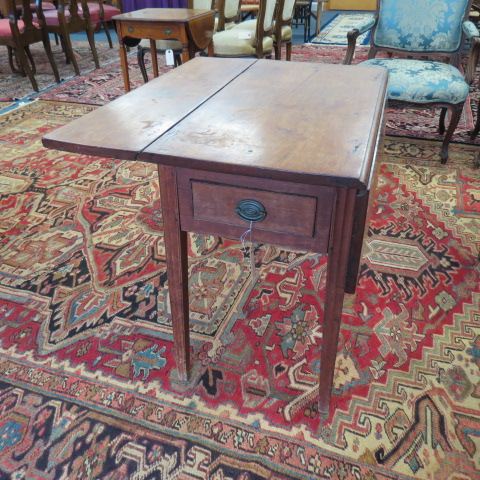 Appraisal: Period Cherry Dropleaf Table with drawer tall long wide