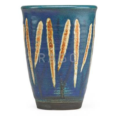 Appraisal: MAIJA GROTELL - Early glazed ceramic vase Bloomfield Hills MI