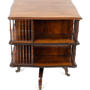 Appraisal: A Regency Rosewood Revolving Bookstand TH CENTURY Height x inches