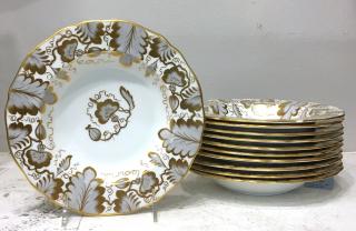 Appraisal: Copeland Spode for Tiffany Salad Bowls Set of Gilt English