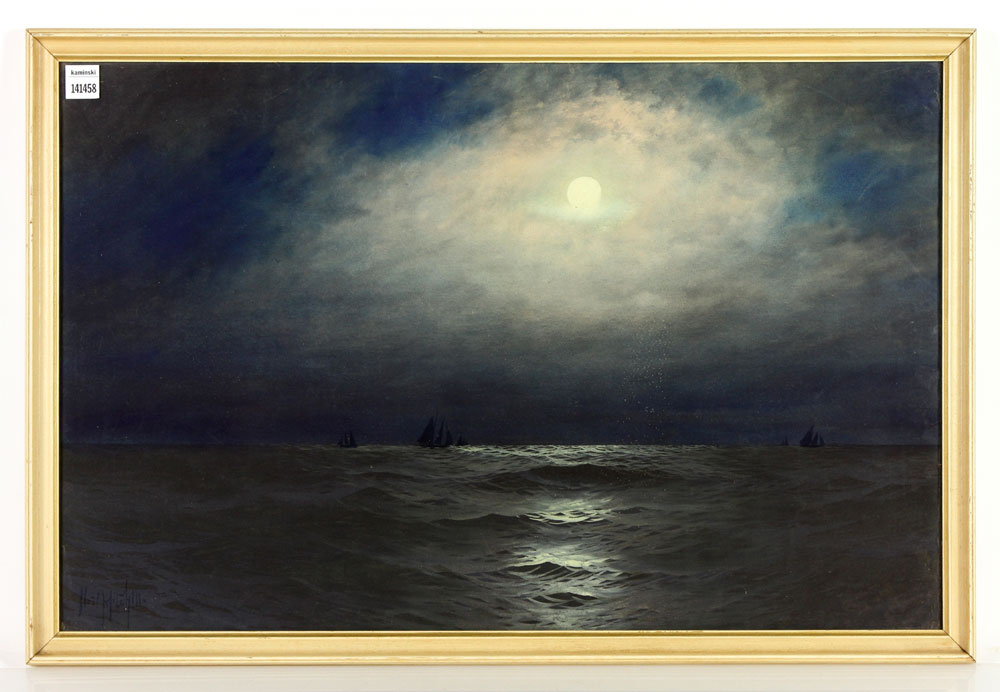 Appraisal: - Mitchill Moonlit Seascape Pastel Neil Reid Mitchill American -