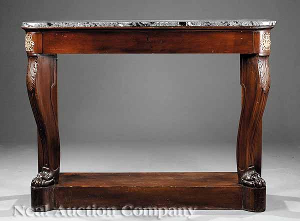 Appraisal: A Charles X Mahogany Bronze-Mounted Console c together with a