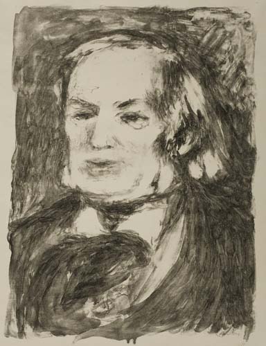 Appraisal: PIERRE-AUGUSTE RENOIR Richard Wagner Lithograph on imitation Japan paper circa