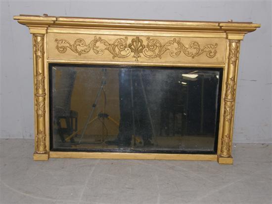 Appraisal: th century gilt over mantel mirror with applied decoration h