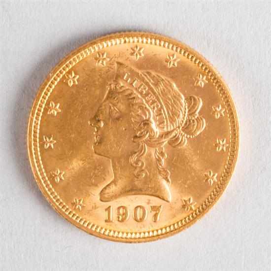 Appraisal: United States Coronet gold eagle AU- Estimate - Coin grades