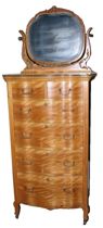 Appraisal: French Style Ladies Dresser circa 's Tall and thin with