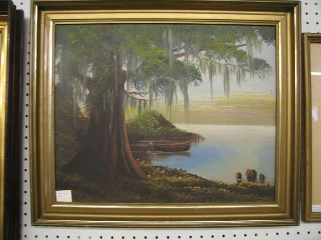 Appraisal: Oil on Board Florida Highwayman Style signed Zikmund shoreline with