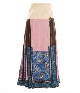 Appraisal: Chinese Embroidered Silk Skirt Chinese early to mid th century