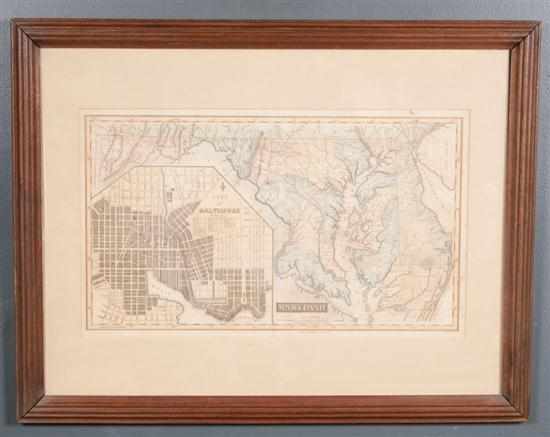 Appraisal: Map Fielding Lucas ''Map of Maryland'' Baltimore engraving about X