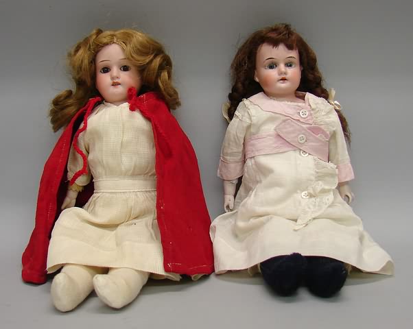 Appraisal: Pair of name dolls Alice N Blue sleep eyes open