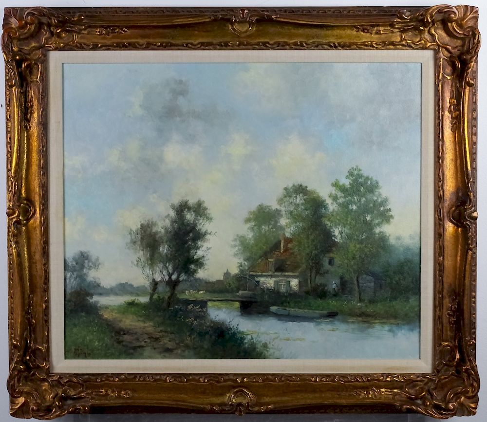 Appraisal: Hermanus Johannes Veger b Dutch Oil Painting Hermanus Johannes Veger