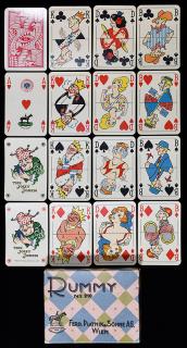 Appraisal: F Piatnik Rummy Playing Cards Vienna ca J EC OB