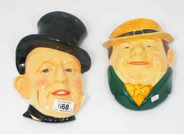 Appraisal: A Beswick Wall Pocket - Mr Micawber crazing and Tony