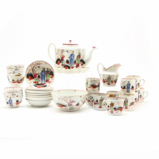 Appraisal: New Hall Porcelain Tea Set th century in the Chinese