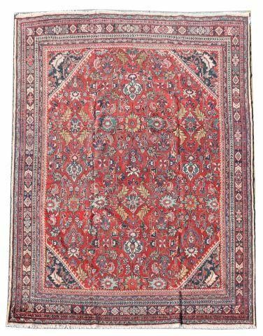 Appraisal: Hand-tied Persian Mahal rug approx ' l ' w