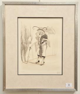 Appraisal: Al Hirschfeld - etching of Betty Davis signed in pencil