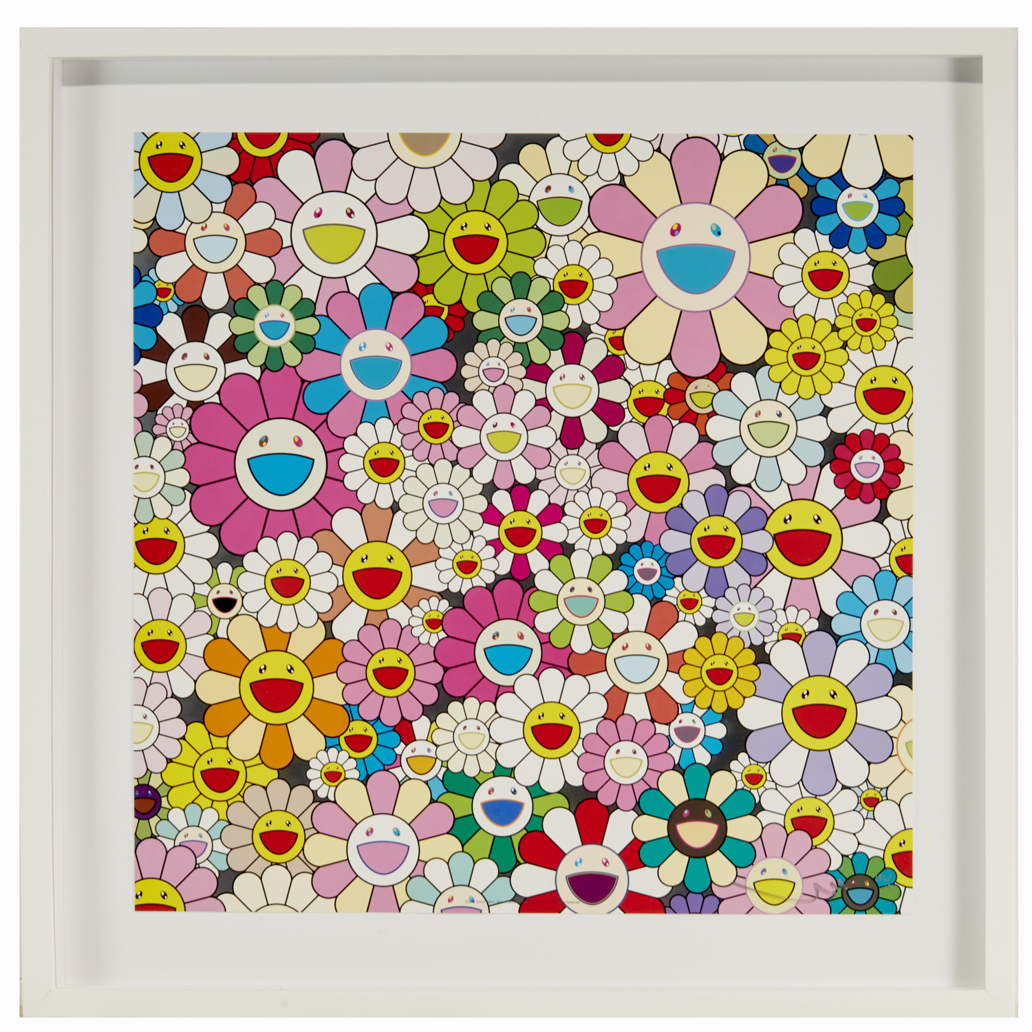 Appraisal: TAKASHI MURAKAMI COLOR LITHOGRAPH Takashi Murakami Japanese b Flower Smile