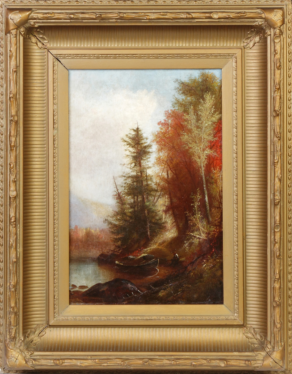 Appraisal: August Rockwell New York - On Moose Lake Sgn titled