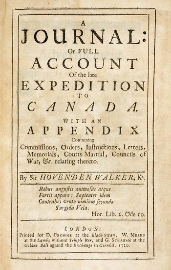 Appraisal: WALKER Hovenden - A Journal or Full Account of the