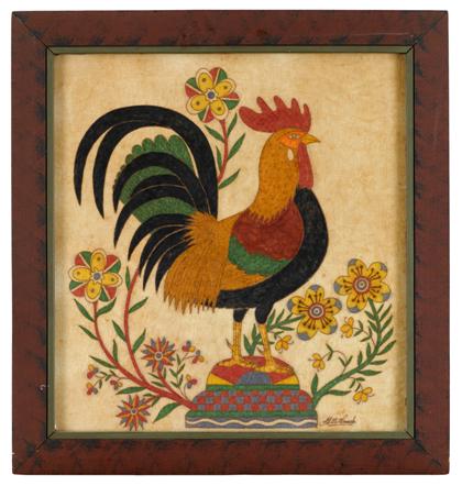 Appraisal: Garnett B French th century a theorem a rooster with