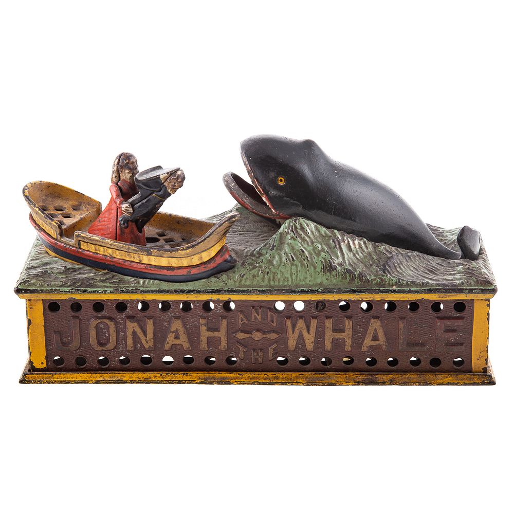 Appraisal: Jonah and the Whale Cast Iron Mechanical Bank Dated by