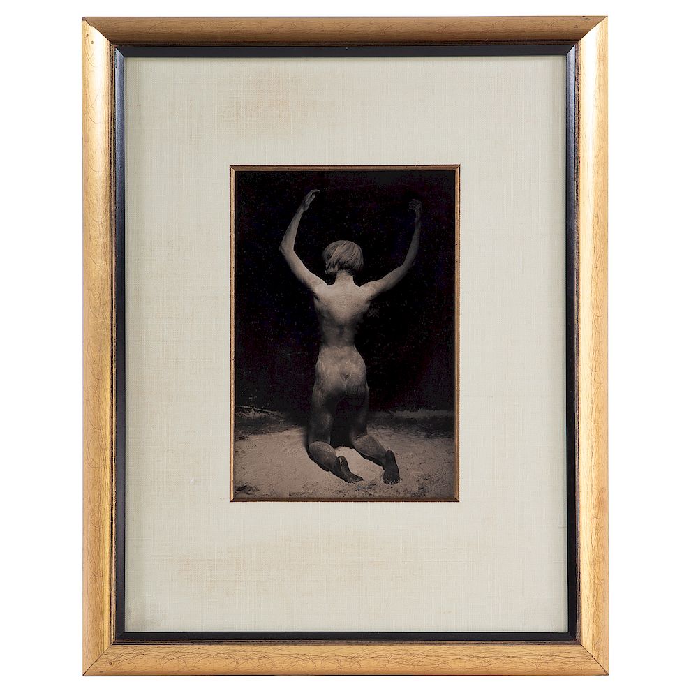 Appraisal: Attributed to Connie Imboden Kneeling Female Nude American b Gelatin