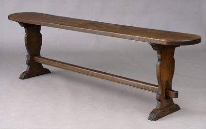 Appraisal: NORTHERN EUROPEAN TRESTLE TABLE in x ft in x in