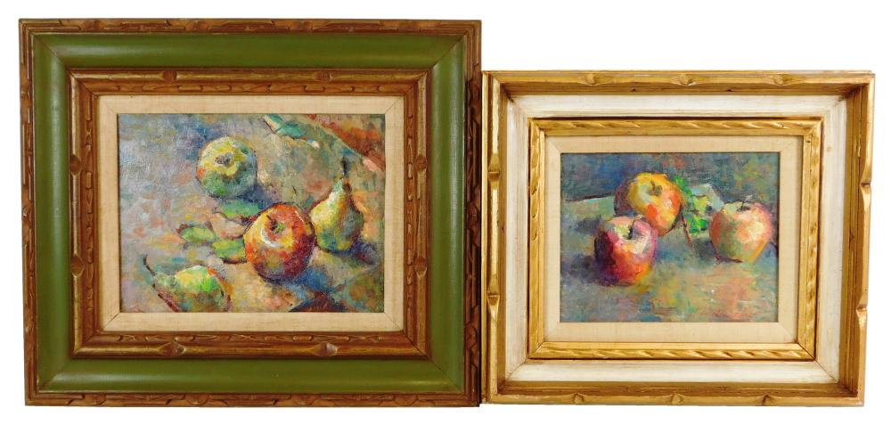 Appraisal: Helen Juchnicki American - two framed still life works including