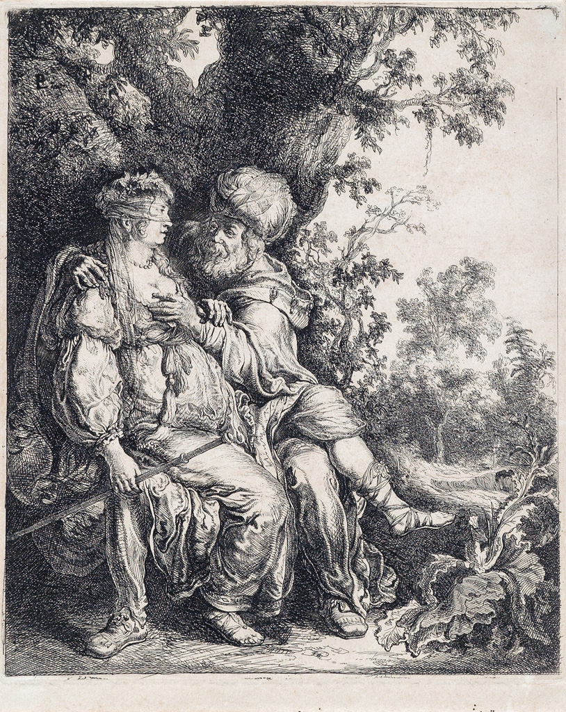 Appraisal: PIETER LASTMAN Judah and Tamar Etching circa x mm x