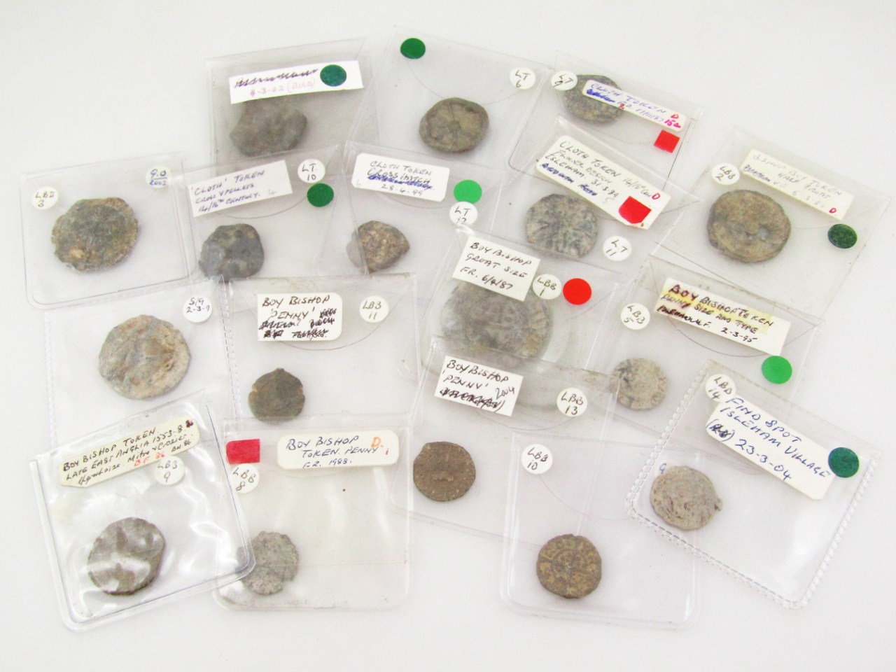 Appraisal: Various early tokens etc to include cloth tokens thC -