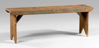 Appraisal: Southern yellow pine bucket bench yellow pine throughout with traces