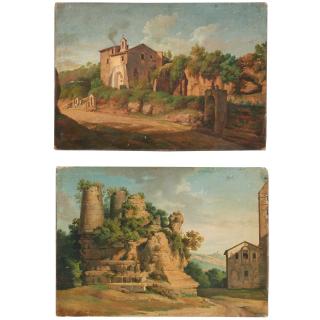 Appraisal: Johan August Nahl pair paintings Johan August Nahl pair paintings