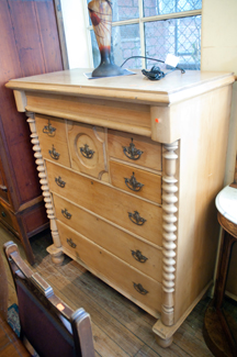 Appraisal: LATE VICTORIAN EIGHT DRAWER CHEST WITH BARLEY TWIST