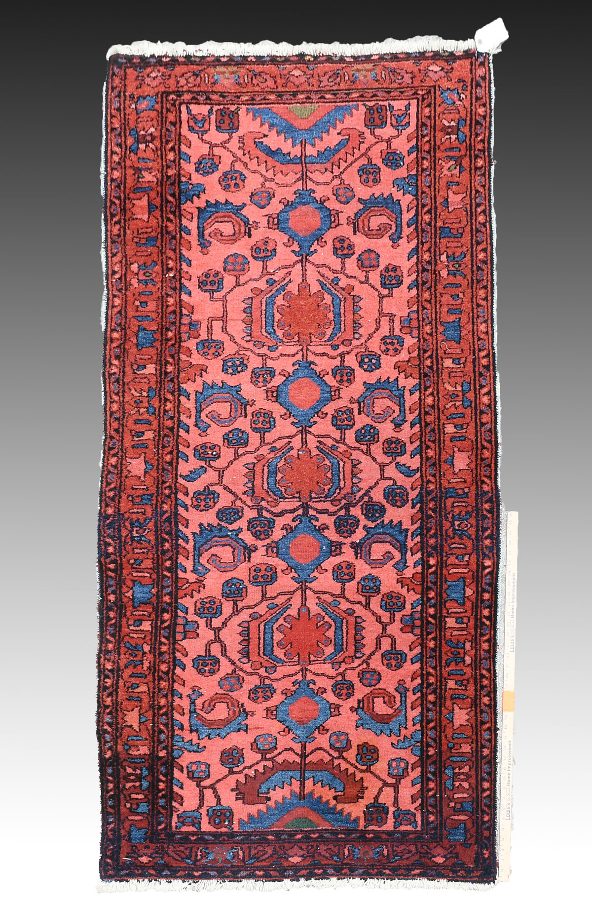 Appraisal: SEMI-ANTIQUE PERSIAN HAMADAN HAND KNOTTED WOOL RUNNER ' '' X