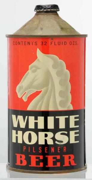 Appraisal: White Horse Pilsener Beer Quart Cone Top Beer Can Like