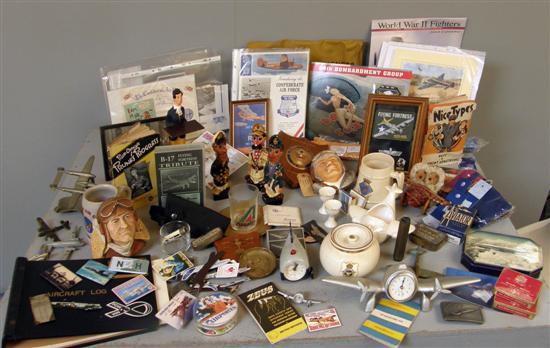 Appraisal: Various items related to aviation to include playing cards flight