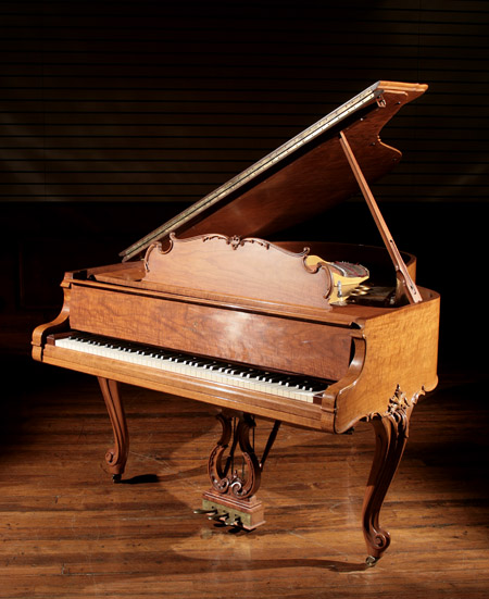 Appraisal: Steinway Sons 'Louis XV' Style Figured Walnut Baby Grand Piano