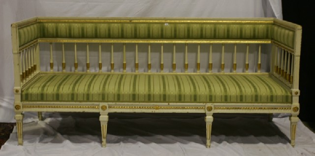 Appraisal: A Swedish Gustavian sofa circa