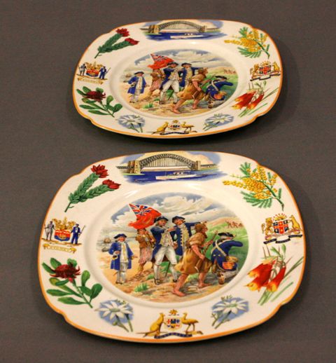 Appraisal: A pair of Royal Doulton earthenware souvenir plates circa of