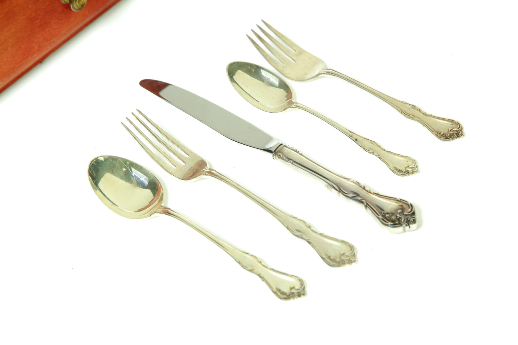 Appraisal: SET OF REED AND BARTON ROSE CASCADE PATTERN STERLING FLATWARE