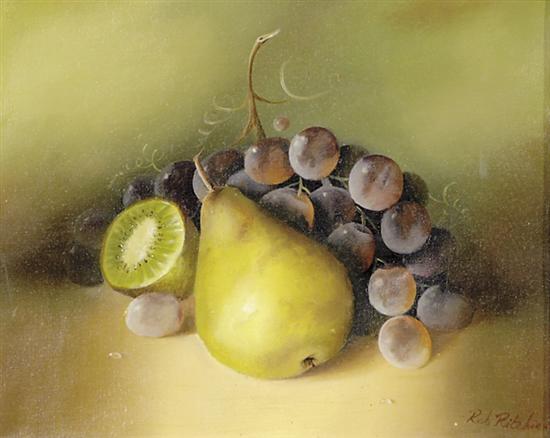 Appraisal: Rob Ritchie British th century PAIR OF WORKS FRUIT STILL