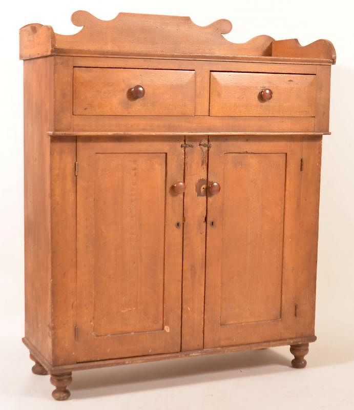 Appraisal: Softwood Grain Paint decorated Jelly Cupboard Pennsylvania Country Federal Softwood