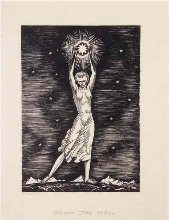 Appraisal: KENT ROCKWELL CALAPAI LETTERIO A collection of wood engravings by