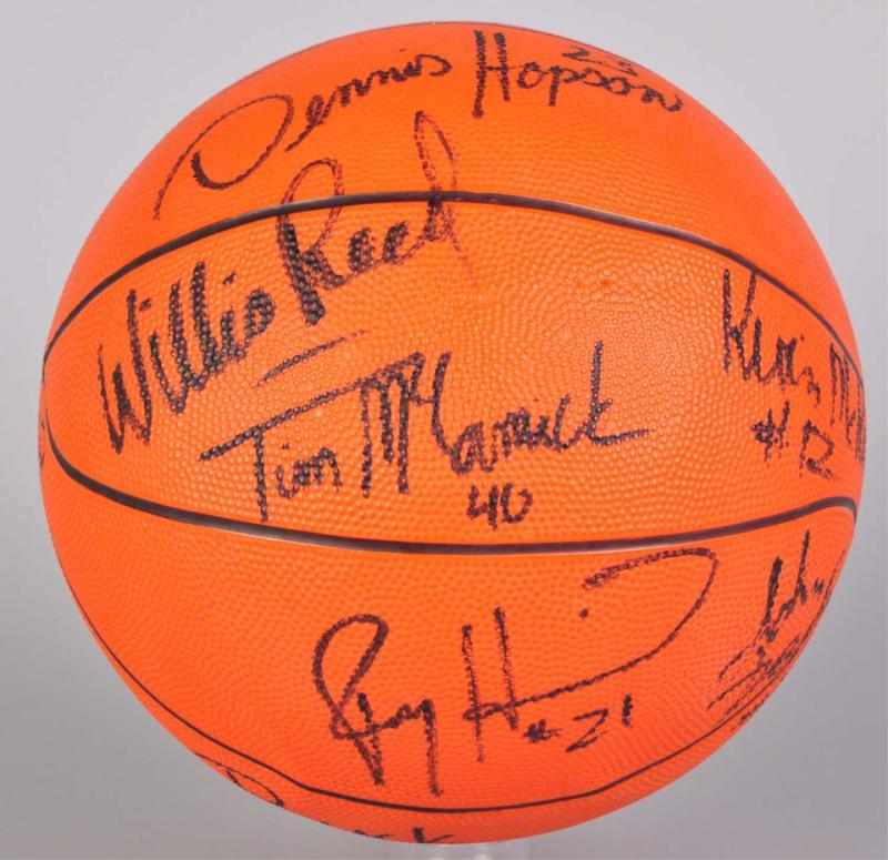 Appraisal: New Jersey Nets Signed MacGregor Basketball Description Signatures include Willis